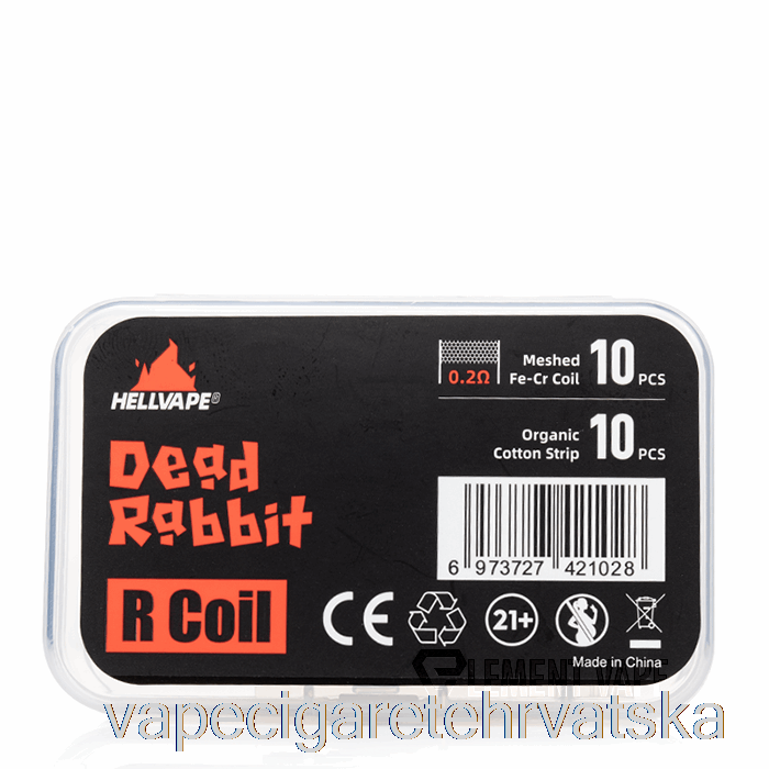 Vape Cigarete Hellvape Dead Rabbit R Coil Kit 0.2ohm Fe-cr Mrežaste Zavojnice